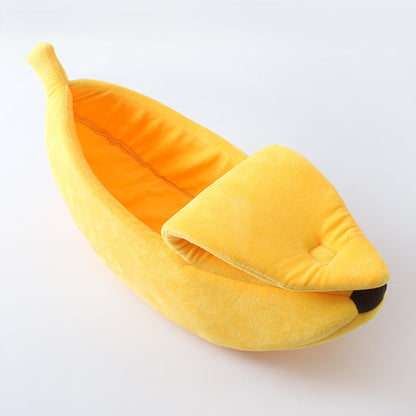 Pet Banana Warm Bed Yellow