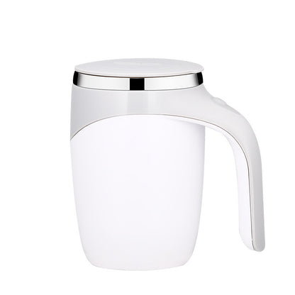 Self Stirring Coffee Cup White